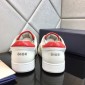 Replica DIOR Kids - B27 Kid's Low-top Sneaker White And Red Smooth Calfskin With White Oblique Galaxy Leather