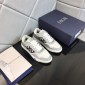 Replica DIOR - B27 High-top Sneaker Gray And White Smooth Calfskin With Beige And Black Oblique Jacquard