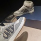 Replica DIOR Kids - B27 Kid's Mid-top Sneaker Gray And White Smooth With Beige And Black Dior Oblique Jacquard