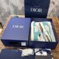 Replica DIOR - B27 Low-top Sneaker Turquoise And Cream Smooth Calfskin And Cream Oblique Jacquard Canvas