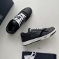 Replica B27 Low-Top Sneaker Black Smooth Calfskin and CD Diamond Canvas