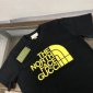 Replica Gucci X The North Face Black Printed T-Shirt With Yellow Logo