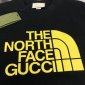 Replica Gucci X The North Face Black Printed T-Shirt With Yellow Logo