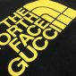 Replica Gucci X The North Face Black Printed T-Shirt With Yellow Logo