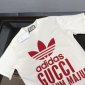 Replica GUCCI Adidas X Gucci Cotton Jersey T-shirt, Size XL, White, Ready-to-wear