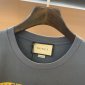 Replica Gucci grey logo print cotton T-shirt