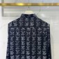 Replica Louis Vuitton Shirt Monogram Buttoned in Black