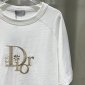 Replica Dior x ERL Relaxed-Fit T-Shirt White Slub Cotton Jersey