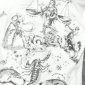 Replica Disney Tops | Disneys The Nightmare Before Christmas White And Black Sketch Graphic Tee