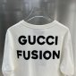 Replica Gucci animal print cotton T-shirt in off white