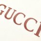 Replica GUCCI ecru cotton T-shirt with logo print