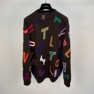 Louis Vuitton Sweatshirt Color Letters in Black