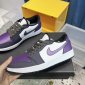 Replica Nike Men's Air Jordan 1 Low Court Purple, Court Purple/Black/White