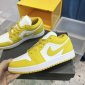 Replica Jordan Kids - Jordan 1 Low "White/Pollen" sneakers