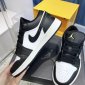 Replica Nike Men's Air Jordan 1 Low Black/Particle Grey, Black/Particle Grey/White