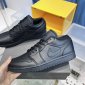 Replica Men's Air Jordan 1 Mid Shoes in Black