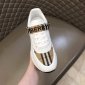 Replica Burberry Men's Ronnie Check & Leather Low-Top Sneakers