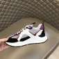 Replica Burberry Logo Print Leather, Suede and Mesh Sneakers , Size: 42