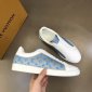 Replica Louis Vuitton lv man shoes leather sneakers laser color