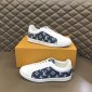 Replica Jimmy Choo Rome/F White Leather And Denim Jc Monogram Pattern Low-Top Trainers