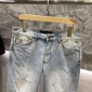 Replica Blue Colored Side Zipper Jeans