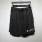 Replica Givenchy Men's Destroyed Logo Sweat Shorts, Faded Black, Men's, XS, Activewear Athletic Workout Knit & Sweat Shorts