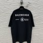 Replica Men's Balenciaga x WFP 1st Generation Crossover Printing Logo Round Neck Pullover Short Sleeve Black (Gift Recommend/Gift to Boyfriend) 612966THV84100