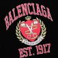 Replica Shop Balenciaga logo crest print T-shirt with Express Delivery - FARFETCH