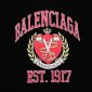 Replica Shop Balenciaga logo crest print T-shirt with Express Delivery - FARFETCH