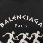 Replica Men's Balenciaga Running Pattern Printing Logo Loose Short Sleeve Black (Loose Fit/Gift Recommend/Gift to Boyfriend) 641614TJVK61070 US S