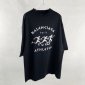 Replica Men's Balenciaga Running Pattern Printing Logo Loose Short Sleeve Black (Loose Fit/Gift Recommend/Gift to Boyfriend) 641614TJVK61070 US S