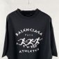 Replica Men's Balenciaga Running Pattern Printing Logo Loose Short Sleeve Black (Loose Fit/Gift Recommend/Gift to Boyfriend) 641614TJVK61070 US S