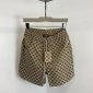 Replica Gucci Wide-Leg Logo-Jacquard Cotton-Blend Drawstring Shorts - Men - Brown Shorts - XXL