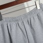 Replica Balenciaga | Men Embroidered Cotton Sweat Shorts Heather Grey M