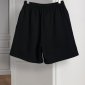 Replica Balenciaga-Black Logo Shorts