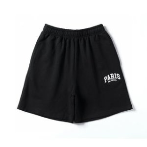 Balenciaga Men's Cities Paris Sweat Shorts - Black White