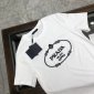 Replica Prada T-shirt Oversized Logo cotton in Black