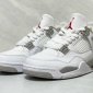 Replica Nike Men's Air Jordan Retro IV 4 White Oreo Tech Grey