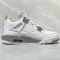 Replica Nike Men's Air Jordan Retro IV 4 White Oreo Tech Grey