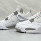 Replica Nike Men's Air Jordan Retro IV 4 White Oreo Tech Grey