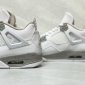 Replica Nike Men's Air Jordan Retro IV 4 White Oreo Tech Grey