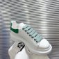 Replica Alexander McQueen - Oversized leather sneakers - women - Calf Leather/Calf Leather/Rubber - 36 - White