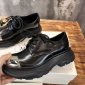 Replica Black Lace-Up Shoes