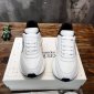 Replica Alexander McQueen Men's Colorblock Leather Sneakers - White - Size 13.5