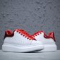 Replica Alexander McQueen Oversized Sneaker in 6454 - Lust Red/Silver at Nordstrom