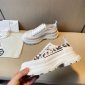 Replica ALEXANDER MCQUEEN White 'Tread Slick' Sneakers With Graffiti Logo Prin
