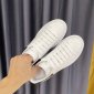 Replica Alexander McQUEEN Women's Oversized Suede Heel Detail Sneakers - White - Size 10 US / 40 EU - White/Navy