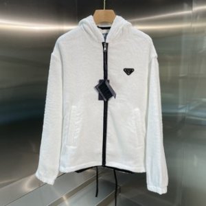 Prada Jacket Single-breasted re-nylon in White
