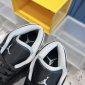 Replica Jordan Mens Air Jordan 1 Low Black/Particle Grey