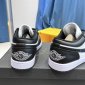 Replica Nike Men's Air Jordan 1 Low Black/Particle Grey, Black/Particle Grey/White